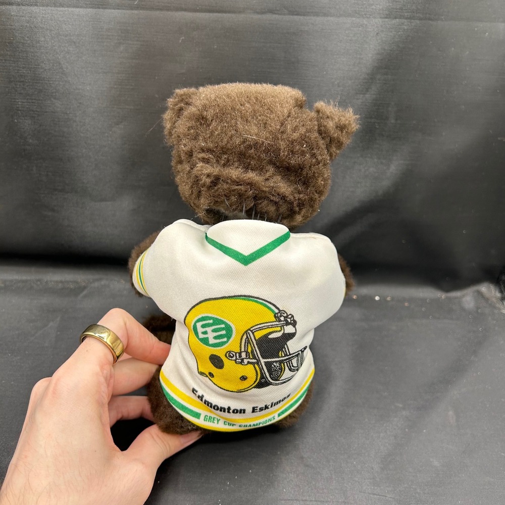 Vintage Edmonton Eskimos Grey Cup Champions Teddy Bear Plush CFL Football - Picture 3 of 6